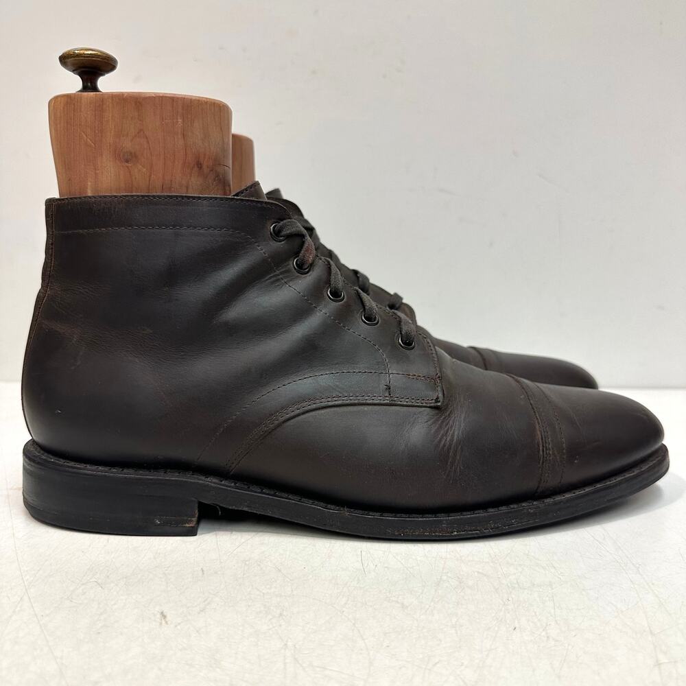 VERY GOOD Thursday Boot Co Cadet 5 Eyelet Tobacco Brown Handmade US 11.5 D